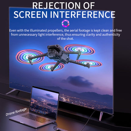 LICHIFIT propelleri ar LED gaismām DJI Mavic 3 Pro/Classic/Cine dronam - zibspuldzes lāpstiņas, gaismu izstarojoši propelleri, nakts lidojuma piederumi