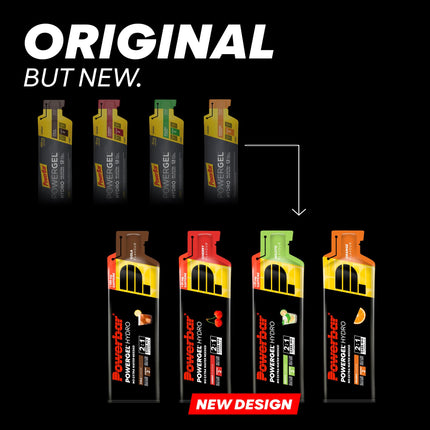 Powerbar PowerGel Hydro Multiflavorbox 12x67ml - enerģijas želeja ar augstu ogļhidrātu saturu + nātrijs