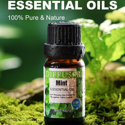 VAAGHANM Aroma difuzors 500 ml ar 8 ēteriskajām eļļām, aromterapijas difuzori, gaisa atsvaidzinātājs, mitrinātājs ar tālvadības pulti, 4 taimeri guļamistabai, brūns