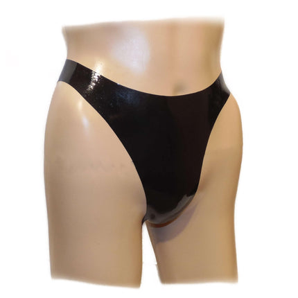 SpecialUnderwear lateksa sieviešu stringi, melni, īpaši karsti - 0,3 mm biezi, izmērs: L