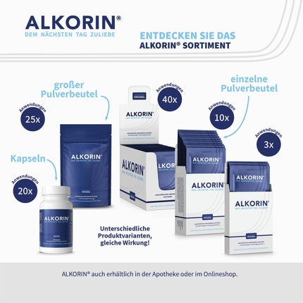 ALKORIN – pārbaudīts oriģināls | 10 pieteikumi | Nākamās dienas labad | Atbalsta aknu darbību ar holīnu | Bāzes pulveris | svarīgi elektrolīti, minerālvielas un vitamīni