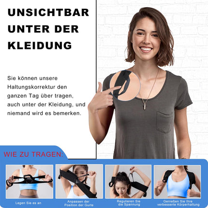 DAILIENFUS inovatīvs muguras taisnotājs vertikālai stājai, stājas korekcija mugurai ergonomiskai stājai bez nepieciešamības pielāgot, vīriešu un sieviešu muguras atbalsta josta (L)