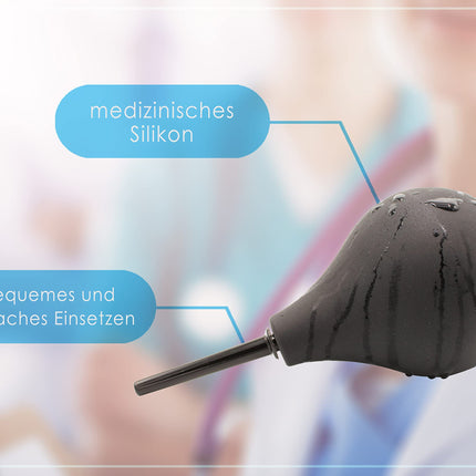 Skurk anālā duša anālā seksa klizmai 225ml klizma resnās zarnas tīrīšanai, izgatavota no medicīniskā silikona, klizmas anālajai un vaginālajai intīmajai dušai