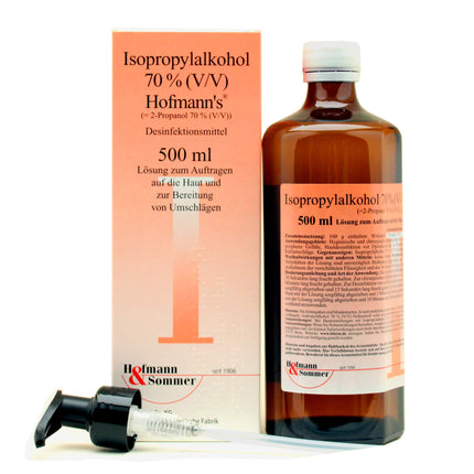 Izopropilspirts 70% (V/V) Hofmann´s® dezinfekcijas līdzeklis ar praktisku dozēšanas dozatoru ārīgai lietošanai