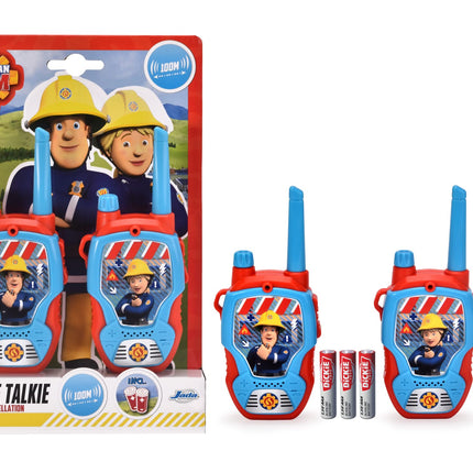 Dickie Toys – Ugunsdzēsēja Sema rācijas – 2 rācijas, īpaši paredzētas bērniem no 4 gadu vecuma, darbības rādiuss līdz 100 m, rotaļu rācijas, sarkanas