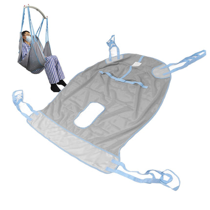 Pacientu pacēlājs, 4 pozīcijas, viegli mazgājams, pacienta pārvietošanas lente, celtspēja 230 kg, siets lietošanai mājās (XL)