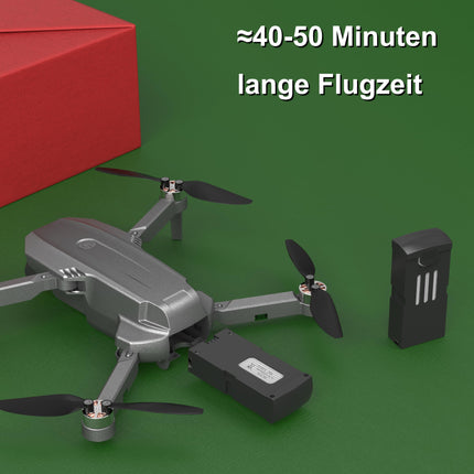 Wipkviey B12 Drohne mit kamera 4k, GPS Drohnen mit Einem-klick-zurück, FPV RC Quadrocopter für Anfänger, Bürstenlos Motor, Niedrige Batterierückgabe, 50 Min. Flugzeit mit 2 Akku, unter 249g, C0