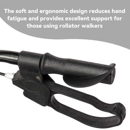 2 rollatoru rokturu komplekts, ergonomisku rokturu rollatoru rezerves daļas, 2,2 cm staiguļu rokturi rollatoru ratiņkrēslam, rollatoru piederumi vecāka gadagājuma cilvēkiem un ievainotajiem (12 cm, labais un kreisais).