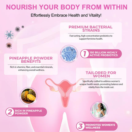 Premium Feminine Balance želejkonfektes - Havaju ananāss - PH Balance - želejkonfektes visu vecumu sievietēm, atbalsts sieviešu veselībai un labsajūtai - imunitātes atbalsts - vegānas un bez glutēna