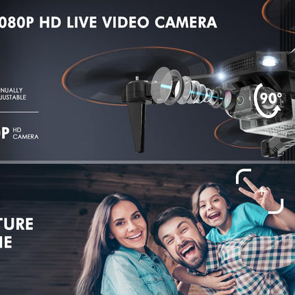 Drons ar HD 720P kameru bērniem, RC drons kvadrokopters ar WiFi pārraidi, bezgalvas režīmu, 3D pagriezienu, augstuma noturēšanu, lidojuma trajektoriju, rotaļlietas un dāvanas zēniem un meitenēm iesācējiem