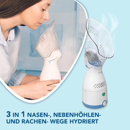 Wick Sinus inhalators – Regulējama tvaika kontrole – Automātiska izslēgšanās – Komplektā ēterisko eļļu spilventiņi – WH200