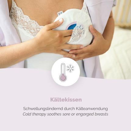 Livella krūšu želejas spilventiņš 3 vienā dzesēšanas un sildīšanas paliktnis krūts barošanai un barošanai ar krūti - Var lietot ar krūts sūkni - Relaksējošs un stimulē piena plūsmu - 2 termo paliktņi un 2 aizsargājoši flīsa spilventiņi