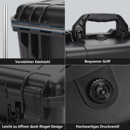 Profesionāls futrālis DJI Air 3S un DJI Air 3 Fly More Combo, ūdensnecaurlaidīgs koferis DJI Air 3S piederumiem, savietojams ar DJI RC-N3/RC 2 kontrolieri, propelleru, akumulatoru un drona piederumiem.