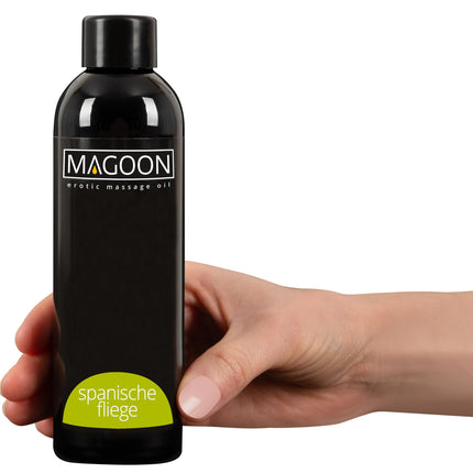 Magoon masāžas eļļa Spanish Fly 200 ml - afrodiziaka masāžas eļļa sievietēm un vīriešiem, augstas kvalitātes eļļa ar lubrikantu, viegli ievietojama