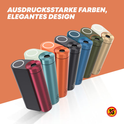 GLO Hyper X2 tabakas sildītājs, elektriskais tabakas sildītājs klasiskai cigarešu garšai, alternatīva e-cigaretēm, viegla tīrīšana, līdz 20 cigaretēm ar vienu akumulatora uzlādi, piparmētru/zilganzaļš