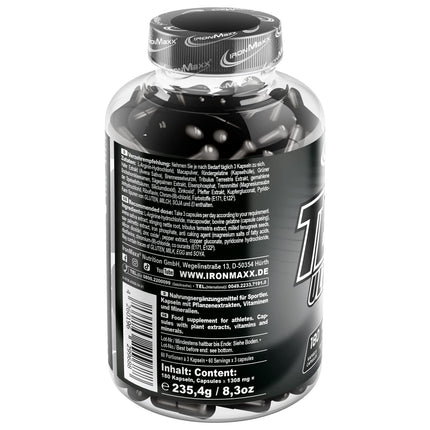 IronMaxx Teston Muscle Blaster - 180 kapsulas | ar L-arginīnu | Augstas devas muskuļu atbalsts | Veicina asinsriti un skābekļa piegādi muskuļiem