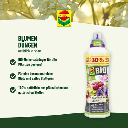 Compo organiskais ziedu mēslojums 1,3 l