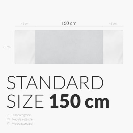 OFILAB | Nesaturēšanas ieliktnis, mazgājams, 150 cm, ar spārniņiem un 4 slāņiem | 2 gabali | Absorbējošs 3 l/m² | Ūdensizturīgs un atkārtoti lietojams | Senioriem, bērniem | Pieejams 90 cm, 135 cm, 150 cm izmēros