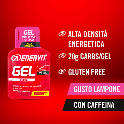 Enervit Enervitene Sport garšas aveņu ar kofeīnu iepakojums, 24 gēli pa 25 ml