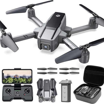 Holy Stone HS440D GPS drons ar 4K kameru iesācējiem, 1 akumulators 20 min. darbībai. Lidojuma laiks, seko man, automātiska atgriešanās, 5G FPV pārraide, RC salokāms drons, pilns komplekts, svars zem 249 g, profesionāls pieaugušajiem, C0