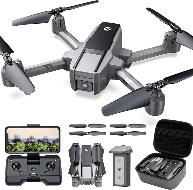 Holy Stone HS440D GPS drons ar 4K kameru iesācējiem, 1 akumulators 20 min. darbībai. Lidojuma laiks, seko man, automātiska atgriešanās, 5G FPV pārraide, RC salokāms drons, pilns komplekts, svars zem 249 g, profesionāls pieaugušajiem, C0