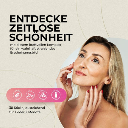 RevitalTrax pretnovecošanās skaistuma kolagēna komplekss – 5000 mg Verisol® kolagēna, kolagēna pulveris, uztura bagātinātājs ādai, matiem un nagiem, 30 paciņas