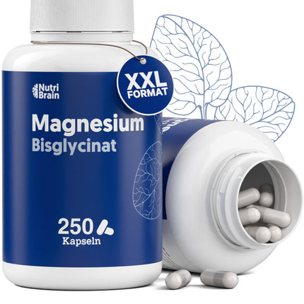Magnija bisglicināts 2000 mg - AUGSTA DEVA, 250 kapsulas | Premium: Helatēts magnijs ar augstu biopieejamību mierīgam miegam, enerģijai, kauliem un muskuļiem, kā arī koncentrēšanās spējām.
