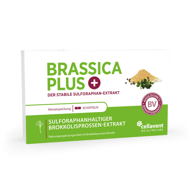 Brokoļu asnu ekstrakta kapsulas | augstākā deva | 280 000 mg brokoļu | 99% stabilizēts sulforafāns | 3600 mg brokoļu asnu vienā kapsulā | Par 60% lielāka biopieejamība | Brassica PLUS