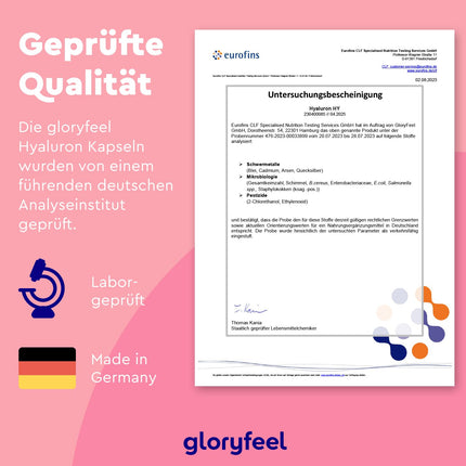 Augstas devas hialuronskābes kapsulas - 525 mg hialuronskābes vienā kapsulā - 500-700 kDa - 90 vegāniskas kapsulas - laboratoriski pārbaudītas, ražotas Vācijā bez piedevām