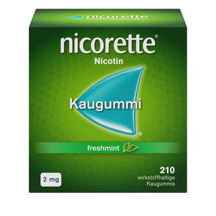 NICORETTE košļājamās gumijas 2mg Freshmint iepakojums – Nikotīna košļājamā gumija smēķēšanas atmešanai – Piparmētru garša – 2mg nikotīna – Smēķēšanas atmešanai – 210 gab.