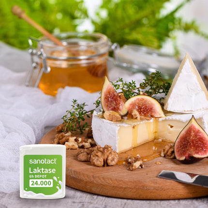 sanotact Lactase 24,000 6h DEPOT (40 laktāzes tabletes) • Laktozes tabletes ar depo efektu • Laktozes nepanesības un piena nepanesības gadījumā • Tūlītēja iedarbība un 6 stundu ilgstoša depo iedarbība