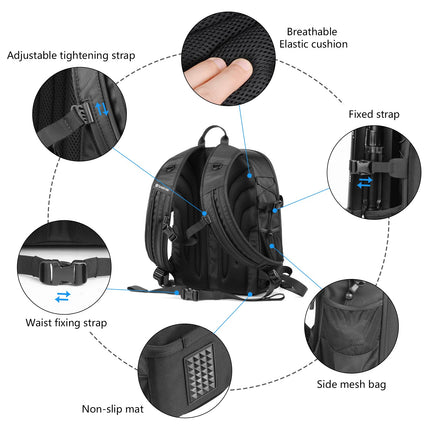 Smatree profesionālā mugursoma DJI droniem un dronu aksesuāriem, G*pro darbības kamerai un Osmo darbības kamerai, melna - DJI Air 3, liela, profesionāla