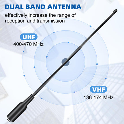 JUCJET 771 radio antena, SMA-F rācijas antena, saderīga ar rāciju BF-888S UV-5R (2 gab.)