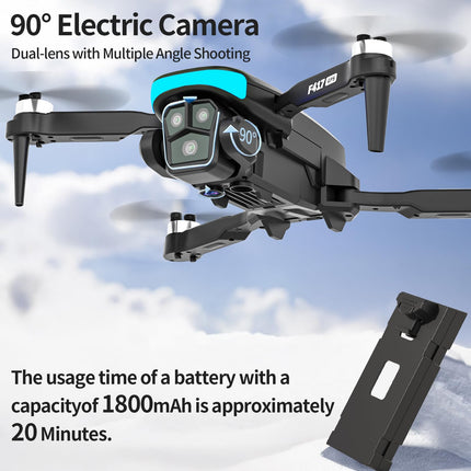 GPS drons ar 4k kameru pieaugušajiem un bērniem, RGB LED gaisma, 90° elektriski regulējama lēca, profesionāls GPS drons, 5 GHz WiFi tiešraides video, RC FPV F417 drona automātiska atgriešanās, sekojiet man, rokassoma, svars zem 250 g