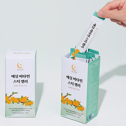 WOLINDAMHWA Plūmju vitamīnu želejas nūjiņas 20g x 30gab. | K-Beauty superēdiens | Augstas kvalitātes Hwangmaesil plūmes un vitamīnu komplekss | Praktiska nūja lietošanai ceļā | Labsajūtas produkts veselībai