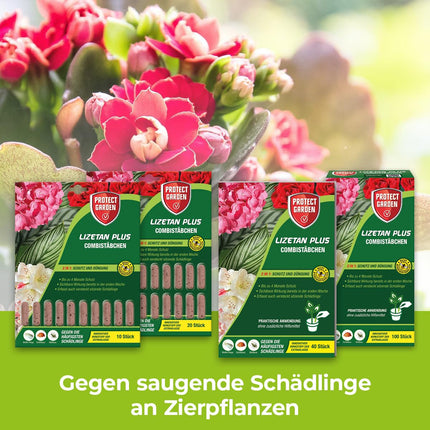 PROTECT GARDEN Lizetan Plus kombinētie mēslošanas stienīši, ilgtermiņa kaitēkļu apkarošana un augstākās kvalitātes mēslojums vienā, 40 stienīši