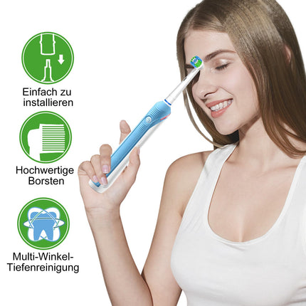 16 zobu birstes galviņas, kas saderīgas ar Oral-B zobu birstēm, profesionālas zobu birstes galviņas, kas piemērotas Oral-B elektriskajām zobu birstēm, 8 baltas un 8 melnas.
