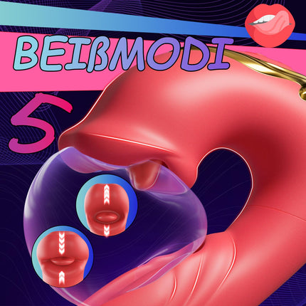 Dildo vibrators seksa rotaļlieta sievietēm, G-punkta vibratori ar klitora stimulāciju sievietēm ar 5 mēles laizīšanu, 7 vibrācijas režīmiem, 7 trieciena režīmiem, vibratoru komplekti sievietēm, klitora stimulators viņai