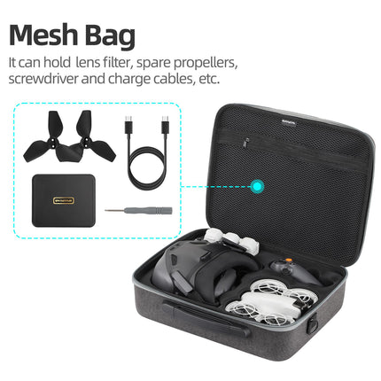 ZJRXM Neo Goggles N3 soma, pārnēsājama ceļojumu soma, uzglabāšanas un pārnēsāšanas soma DJI Neo Goggles N3, RC Motion 3 un piederumiem