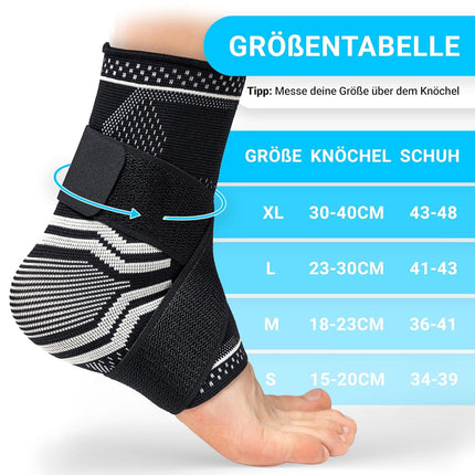 FIT MEDIC potītes atbalsts | Profesionāla pēdas ortoze, regulējama un elastīga | Unisex potītes pārsējs potītes sporta futbolam Ahilleja cīpslas potītes aizsardzībai locītavu sāpēm pret sastiepumiem