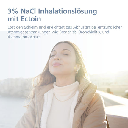MucoClear Protect inhalācijas šķīdums sašķidrina gļotas plaušās, 20 vienreizējas devas iepakojumi