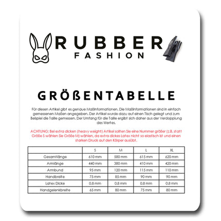 Rubberfashion garie lateksa cimdi - garie lateksa cimdi - bieza gumija - līdz augšdelmam sievietēm un vīriešiem, ādas krāsa 0,8 mm XL