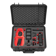 TomCase Travel Edition maciņš DJI Mavic 3 / Mavic 3 Pro / Mavic 3 Classic, DJI RC / RC Pro kontrolierim un daudziem piederumiem - akumulatora uzlāde maciņā, ūdensizturīgs āra maciņš IP67 (melns-sarkans)