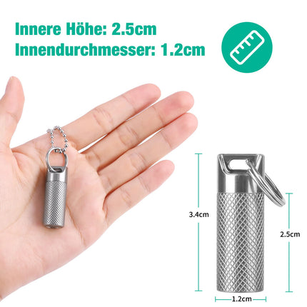 Opret Mini titāna metāla tablešu kastīte, maza ar atslēgu piekariņu - ūdensnecaurlaidīga, viegla lietošanai ārpus telpām, tablešu kastīte, maza planšetdatoru kastīte, mazas tabletes, nedēļas kastīte, tablešu kastīte lietošanai ceļā