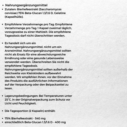 MEDVERITA - Beta-glikāns 1,3/1,6 D 200 mg - Regulē holesterīna līmeni - Stiprina imunitāti - Uztura bagātinātājs - 1 kapsula divas reizes dienā - 120 kapsulas