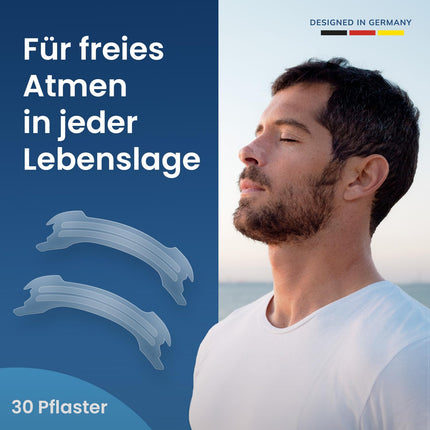 Behale - 30 deguna strēmelītes krākšanai - dermatoloģiski pārbaudītas | Deguna sloksnes gulēšanai | Atbalsts pret krākšanu | Krākšanas apturētājs, pateicoties labākai elpošanai