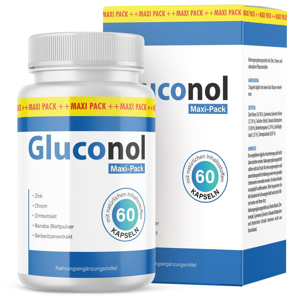 Gluconol kapsulas - atbalsts ikdienas dzīvē - 1x Satur 60 kapsulas