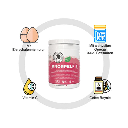Aktīvi dabas līdzekļi skrimšļu piemērotībai | Jaunzēlandes zaļlūpu gliemeņu koncentrāts + Ahiflower® Omega 3-6-9 + olu čaumalas membrāna + peru pieniņš + C vitamīns