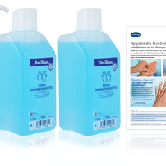 Sterillium roku dezinfekcijas komplekti ar dozēšanas sūkni iznīcina 99,9% baktēriju (2 x 500 ml)