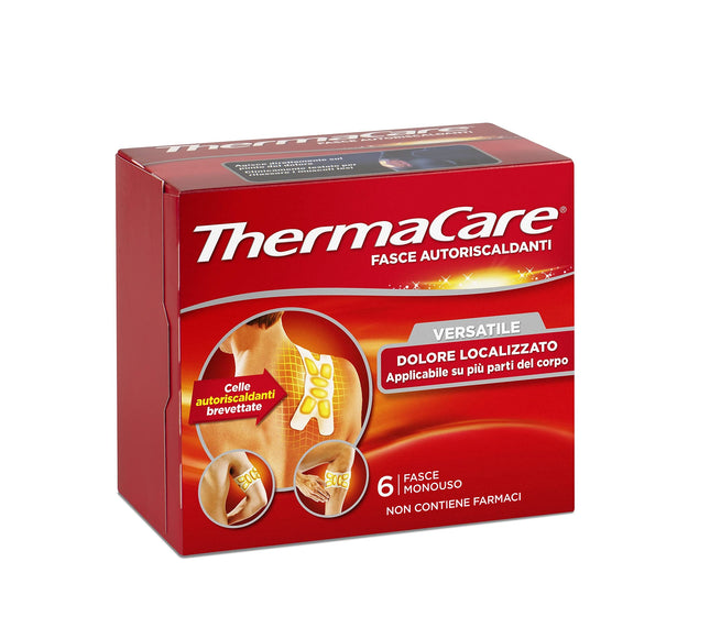 ThermaCare Daudzpusīgas, pašsildošas siltuma lentes lokalizētām sāpēm, 8 stundas nepārtrauktas siltuma, 6 vienreizējās lietošanas lentes, sarkanas